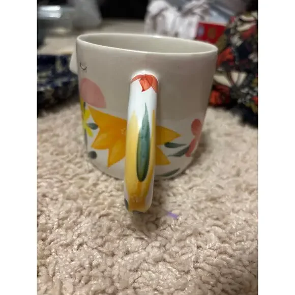 Anthropologie Fotini Tikkou Mug NWT Floral Face - Picture 3 of 4